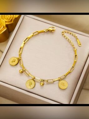 18k gold plated stainless steel bracelet